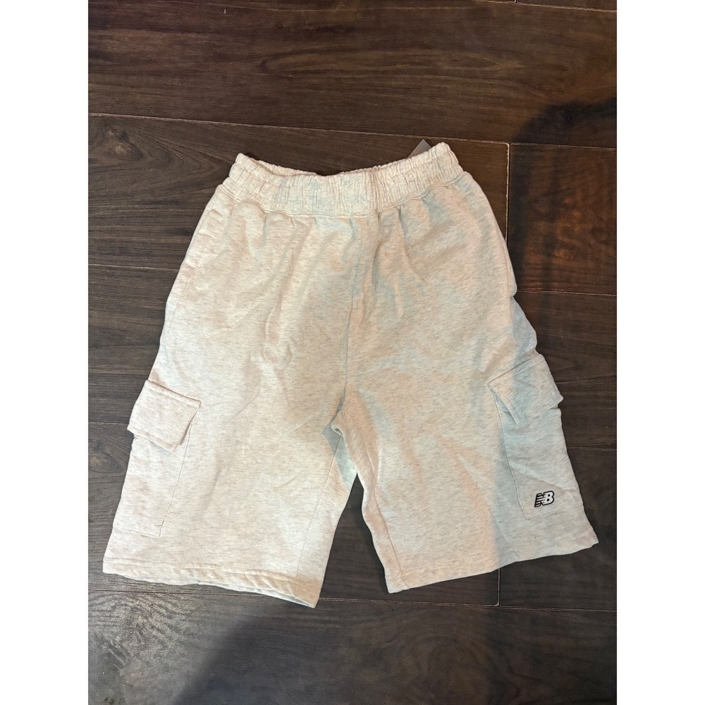 New Balance Kids Heather Gray Cargo Sweat Shorts Size XL 1820 Boys Athletic